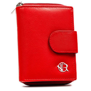 Portfel damski Rovicky w czerwonym kolorze z zatrzaskiem