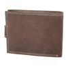Portfel męski skóra nubuk nap Wild Tiger - ciemnobrązowy