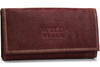 Portfel damski skóra nubuk Wild Tiger - ciemnoczerwony