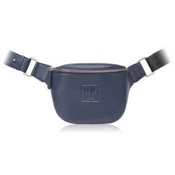 Saszetka damska skórzana nerka granatowa Paolo Peruzzi T-97-DB