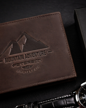 Portfel męski skórzany Peterson z tłoczeniem – wysoka jakość i styl