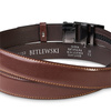 Skórzany pasek męski AUTOMATIC 100-115-cm brazowy