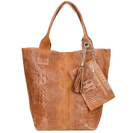 Torebka torba skórzana damska shopper A4