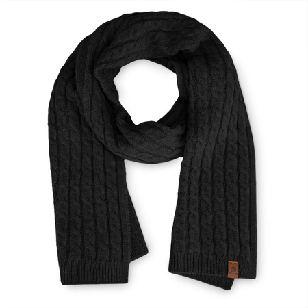 Szalik damski ze wzorem WINTER czarny