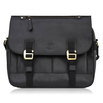 Torba męska skórzana na ramię vintage na laptopa Paolo Peruzzi T-81-HBL