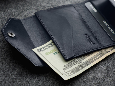 Portfel PORTER Go wykonany z roślinnie garbowanej skóry Nomad granatowy