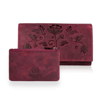 Zestaw prezentowy dla niej portfel damski skórzany T-44-CHR i etui T-51-CHR