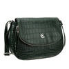 Torebka listonoszka Canaletto - elegancka skóra krokodyla w zieleni