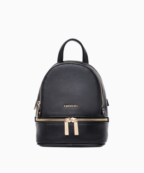 Mini plecak damski czarny Puccini
