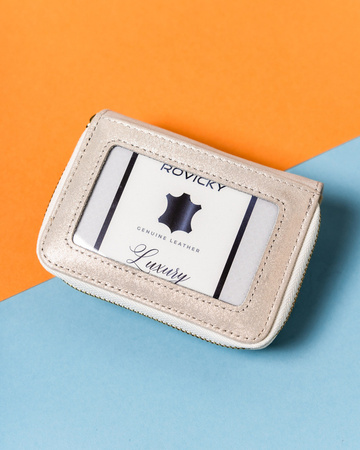 Mały portfel damski ze skóry naturalnej - Lorenti