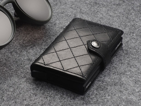 Portfel HIKER - CHIC Decor wykonany z garbowanej skóry Nomad czarny