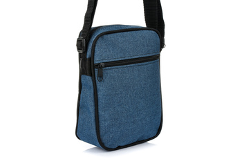 Torba na ramię męska saszetka listonoszka raportówka czarna lekka pojemna