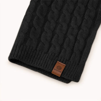 Szalik damski ze wzorem WINTER czarny