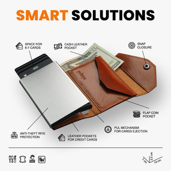 Portfel PORTER Go wykonany z roślinnie garbowanej skóry Nomad koniak