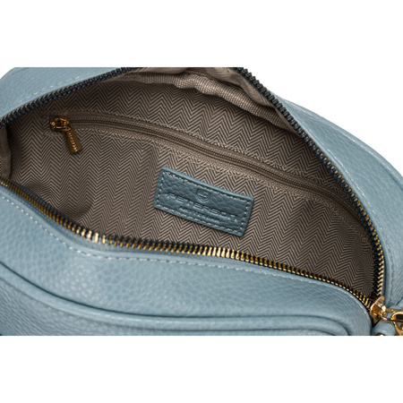 Listonoszka damska crossbody niebieska z paskiem eko skóry Peterson