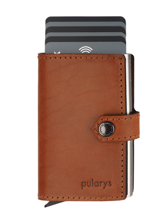 Portfel EASY WALLET wykonany z garbowanej skóry Nomad koniak