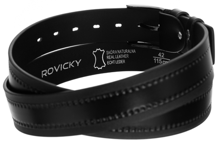 Pasek męski skórzany do spodni szeroki - Rovicky 105