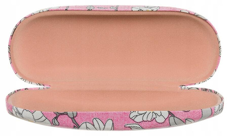 Eleganckie etui na okulary ze skóry ekologicznej z kwiatowym wzorem - 4U Cavaldi