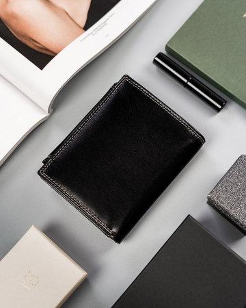 Portfel damski skórzany na zatrzask z technologią RFID - 4U Cavaldi