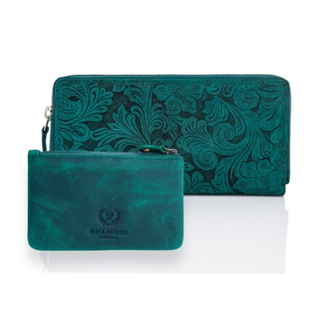 Zestaw prezentowy dla niej portfel damski skórzany T-08-GR i etui T-51-GR