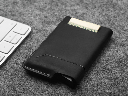 Portfel GOBI wykonany ze woskowanej skóry Hunter czarny