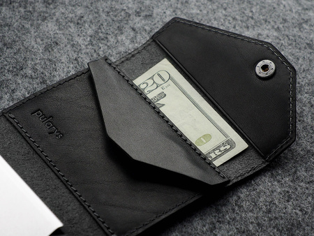 Portfel PORTER Go wykonany z roślinnie garbowanej skóry Nomad czarny