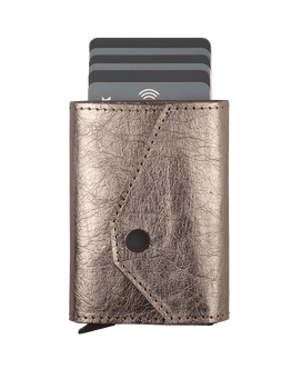 Portfel PORTER Go wykonany z wodoodpornego papieru Wash Paper szampański