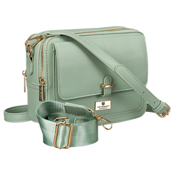 Listonoszka damska z ekoskóry w jasnym zielonym kolorze - Peterson