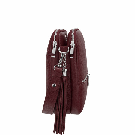 Torebka listonoszka Canaletto z naturalnej skóry w bordowym odcieniu