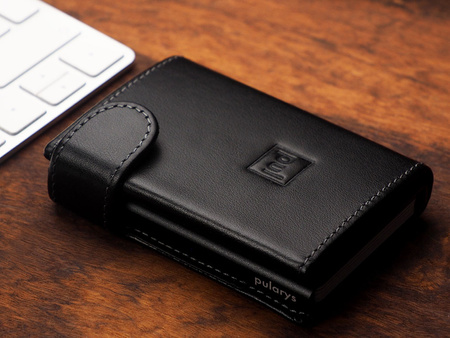 Portfel SOLO wykonany z miękkiej w dotyku skóry Italia czarny