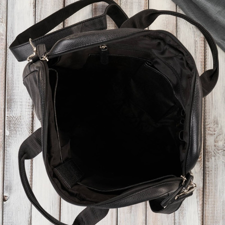 Torba męska skórzana na ramię do laptopa czarna Paolo Peruzzi E-26-BL