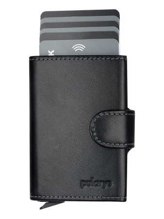 Portfel SOHO wykonany z delikatnej, ekskluzywnej skóry Italia czarny