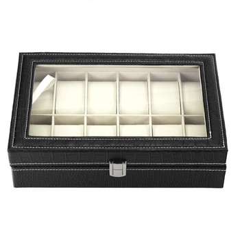 Kuferek Elegancki PATRIZIA w Czarnym Kolorze z Ekoskóry