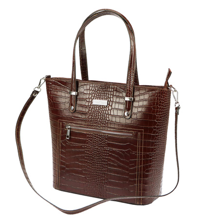 Torebka skórzana MiaMore 01-011 CROCO