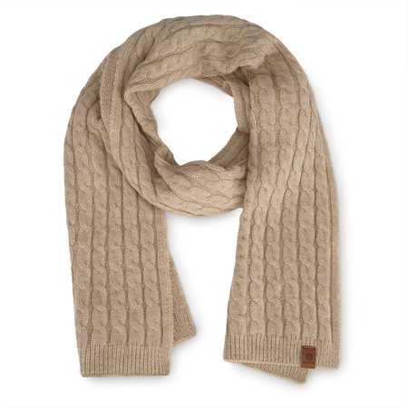 Szalik damski ze wzorem WINTER bezowy
