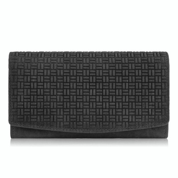 Stylowy portfel damski skórzany vintage czarny Paolo Peruzzi T-109-HBL