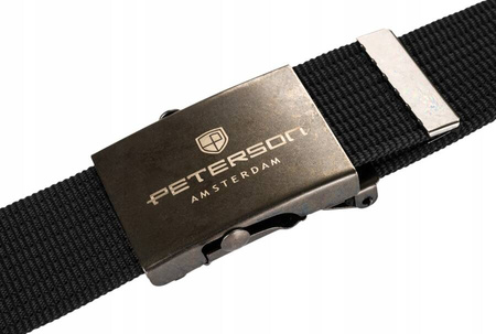 Rustykalny pasek parciany z metalową klamrą zaciskową - Peterson 125