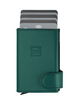 Portfel SOLO wykonany z miękkiej w dotyku skóry Italia zielony