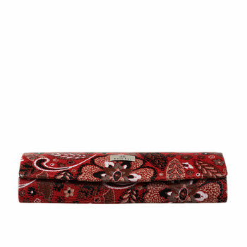 Etui skórzane na okulary BajuBaj w kolorowe kwiaty