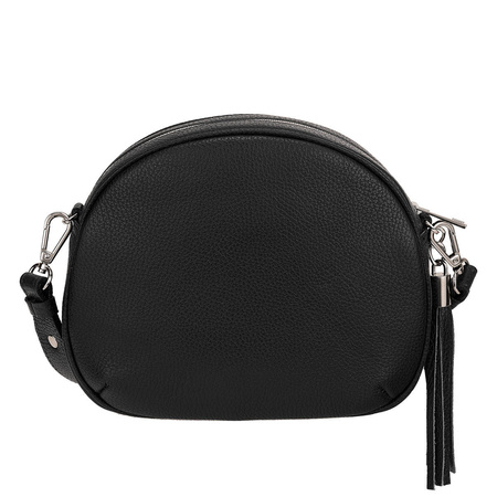 Torebka listonoszka Canaletto ze skóry naturalnej - czarna elegancja