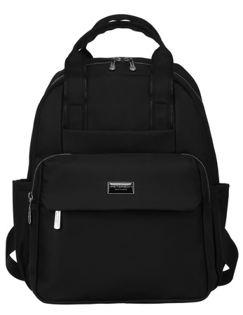 Elegancki plecak damski miejski w czarnym kolorze - Peterson