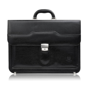 Aktówka męska skórzana Paolo Peruzzi S-45-BL z paskiem na ramię