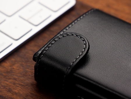 Portfel SOLO wykonany z miękkiej w dotyku skóry Italia czarny