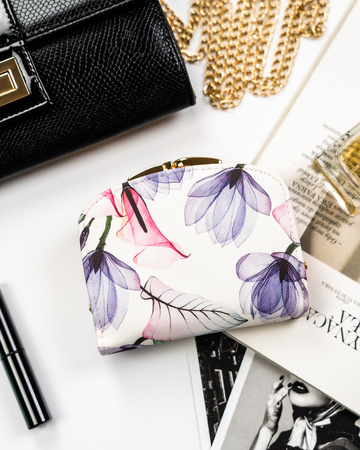 Portfel damski w kwiatowy wzór ze skóry ekologicznej - Peterson