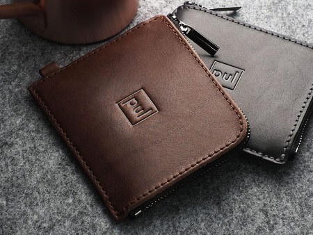 Portfel OLDTIMER wykonany z roślinnie garbowanej skóry Nomad brązowy