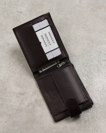 Portfel męski ze skóry bydlęcej z zabezpieczeniem RFID Protect - Always Wild
