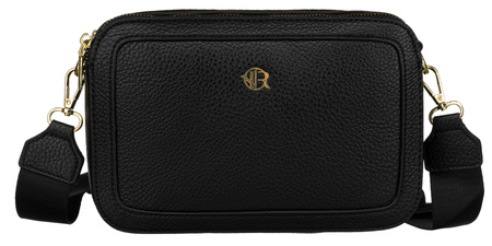 Torebka damska Rovicky z regulowanym paskiem na ramię - czarna elegancja