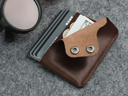 Portfel HOBBY wykonany ze skory Nomad brązowy