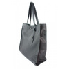 Duży pojemny worek Shopper bag na ramię A4 Vera Pelle Szary Grafit  GL46G