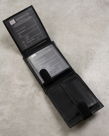 Portfel męski skórzany Cavaldi z zatrzaskiem i RFID - elegancka funkcjonalność